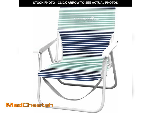 Lot 74-14305454 - Caribbean Joe Folding Beach Chair, 1 Position Lightweight and Portable Foldable Outdoor Camping Chai...