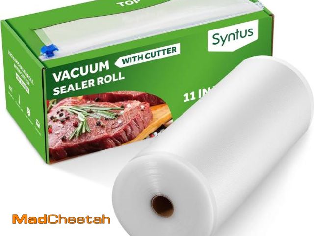 Lot 74-12129301 - Syntus 11" x 150' Food Vacuum Seal Roll Keeper with Cutter Dispenser, Commercial Grade Vacuum Sealer...