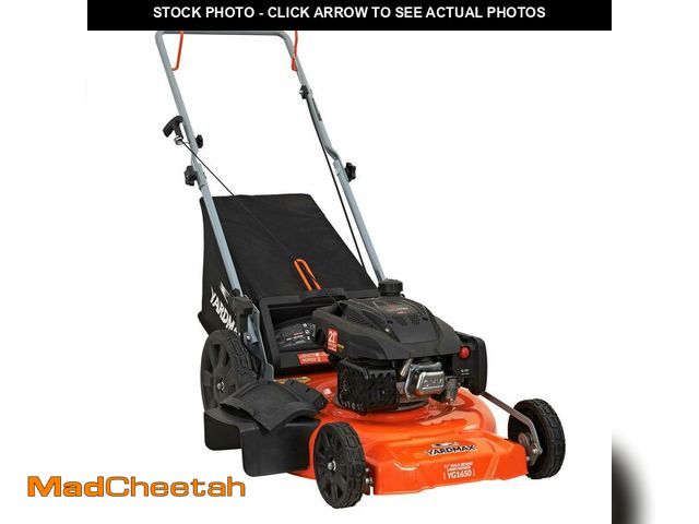 Lot 74-14393801 - YARDMAX 21 in. 170cc 3-in-1 Gas Walk Behind Push Lawn Mower with High Rear Wheels - UNUSED