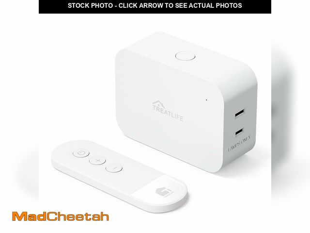 Lot 74-14303157 - TREATLIFE 2 in 1 Dimmer Plug with Remote, No Smart Features, Wireless Remote Control Outlet, Up to 1...