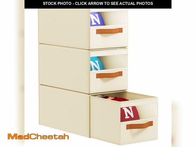 Lot 74-13544029 - Homsorout Hat Organizer for Baseball Caps - 2 Pack Pull-Out Drawer Hat Storage Organizer Box with Cl...