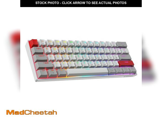 Lot 74-13546492 - Newmen GM610 60% Wireless Mechanical Keyboard,Wired/Bluetooth/2.4G RGB Backlit,61 Anti-Ghosting Keys...