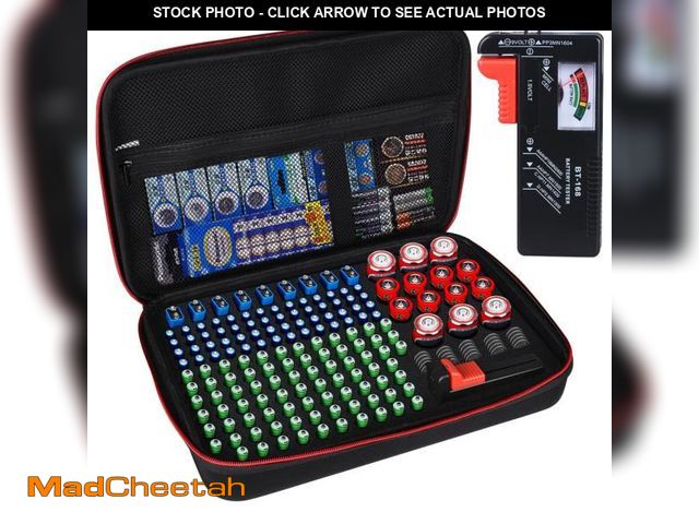 Lot 74-11547014 - Battery Organizer Storage Box with Tester, Battery Vault Case Fireproof Waterproof Explosionproof Ho...