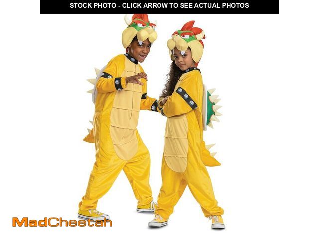 Lot 74-12768691 - Disguise Bowser Costume Hooded Jumpsuit, Official Super Mario Character Costume for Kids, Size (14-1...