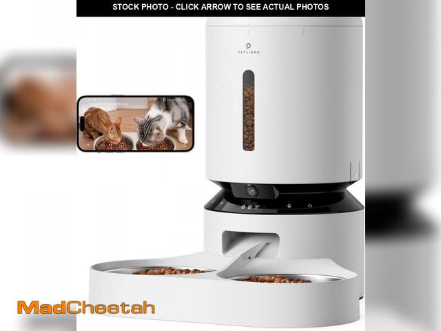 Lot 74-12311543 - PETLIBRO Automatic Cat Feeder with Camera for Two Cats, 1080P HD Video with Night Vision, 5G WiFi Pe...