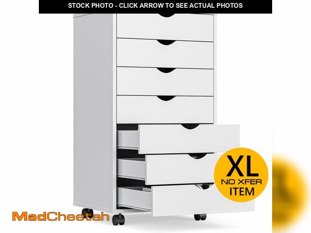 Lot 74-12568951 - OLIXIS 7 Drawer Mobile File Cabinet Under Desk Storage Organization with Wheels Vertical Filing Ches...