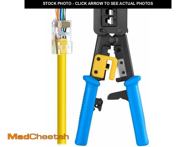 Lot 74-14208408 - Everest Media Solutions RJ45 Crimp Tool for Pass Through Connector End - EZ Cut, Strip, Crimp Cat5e ...