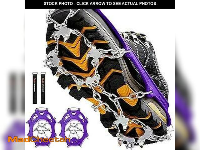 Lot 74-13713625 - Crampons Ice Cleats Traction Snow Grips for Boots Shoes Women Men Anti Slip 19 Stainless Steel Spike...