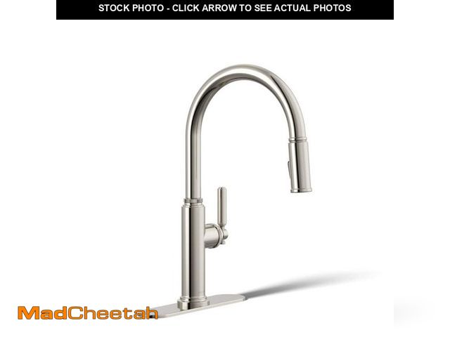 Lot 74-14306309 - KOHLER Revolv Single Handle Pull Down Sprayer Kitchen Faucet in Vibrant Polished Nickel - UNUSED