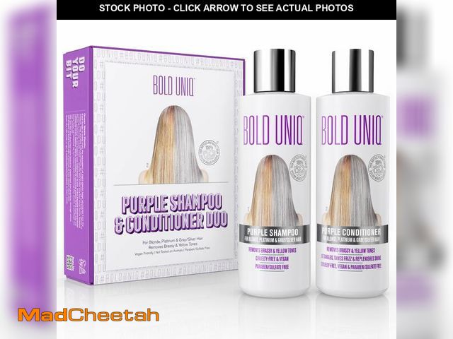 Lot 74-12874805 - Bold Uniq Purple Toning Shampoo &amp; Conditioner Set - For Blonde, Platinum, Ash, Bleached, Grey, A...