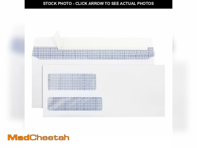 Lot 74-13620675 - #9 Double Window Security Envelopes, HERKKA No.9 Double Window Business Envelopes Designed for Quick...