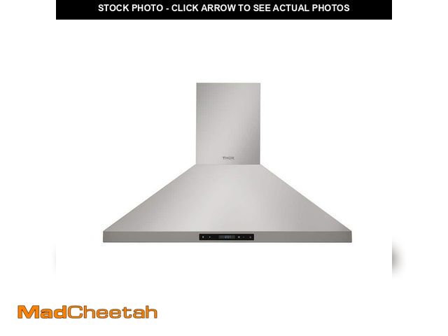 Lot 74-13692551 - Thor Kitchen 36 in. Wall Mount LED Light Range Hood in Stainless Steel - UNUSED