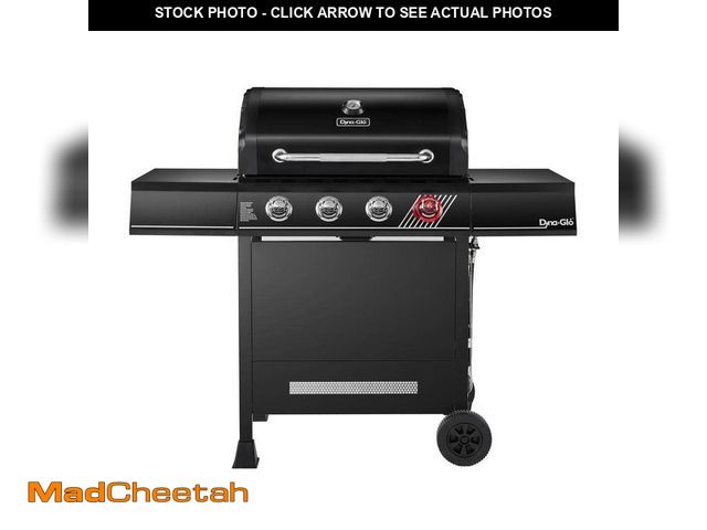 Lot 74-13225867 - Dyna-Glo 4-Burner Propane Gas Grill in Matte Black with TriVantage Multifunctional Cooking System - ...