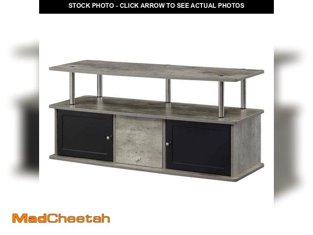 Lot 74-12772983 - Convenience Concepts Designs2Go 47.25 in. Faux Birch and Black TV Stand Fits up to a 55 in. TV with ...