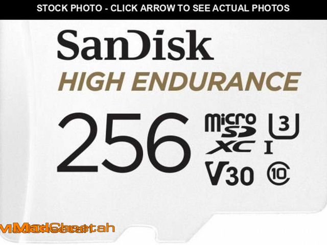 Lot 74-11857090 - SanDisk 256GB High Endurance Video microSDXC Card with Adapter for Dash Cam and Home Monitoring syst...