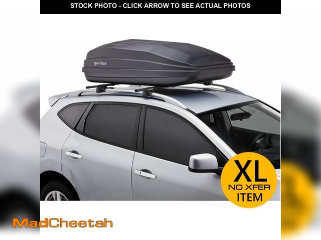 Lot 74-13075243 - (MISSING HARDWARE) SportRack Vista XL Rear Opening Cargo Box,Black - UNUSED