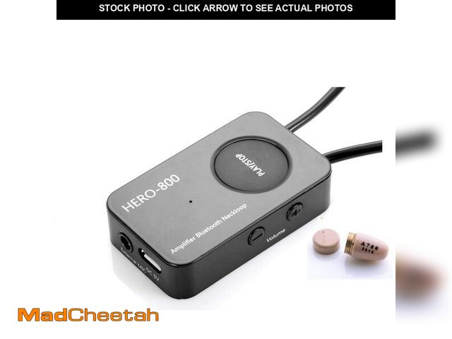 Lot 74-13542520 - EDIMAEG Loud Sound 45-100dB 35 inch Amplifier Bluetooth Neckloop Aids T-coil with CIC Spy Earpiece -...