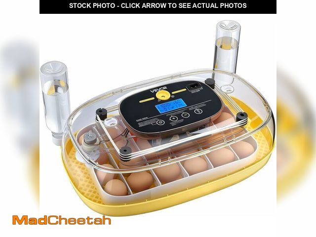 Lot 74-14067718 - VEVOR 24 Egg Incubator, Automatic Egg Turner with LED Candler, Temperature &amp; Humidity Control, 3...
