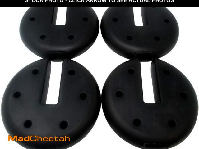 Lot 74-12098094 - Canopy Tent Weights Set by Trademark Innovations Black(MISSING 2 WEIGHTS)  - USED