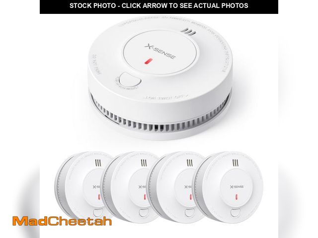 Lot 74-11559166 - X-Sense Smoke Alarm, 10-Year Battery Fire Alarm Smoke Detector with LED Indicator &amp; Silence Butt...