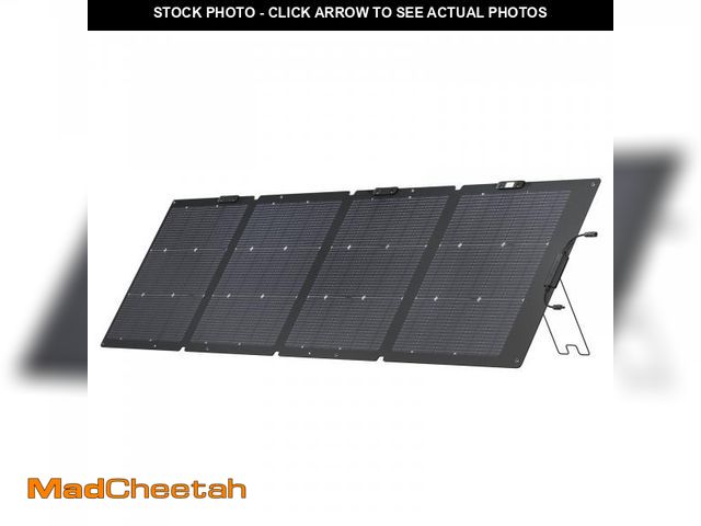 Lot 74-12102825 - EF ECOFLOW 220W Portable Solar Panel, Bifacial Design Up to 25% Conversion Efficiency N-Type Solar C...