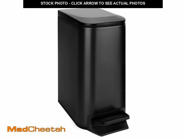 Lot 74-14214331 - TIPGO Slim Bathroom Trash Can with Lid Soft Close, Step Pedal, 6 Liter / 1.6 Gallon Stainless Steel ...