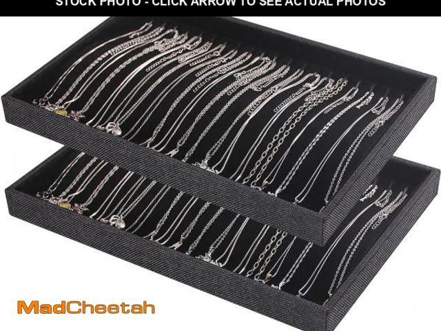 Lot 74-12327957 - Julysky 2 Pcs/set Stackable Jewelry Organizer TraysÃ¯Â¼ÅNecklace Tray+Necklace Tray, Jewelry Displa...