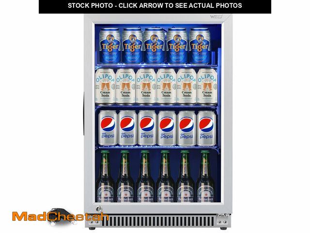 Lot 74-12695034 - Weili 20 Inch Built in Beverage Refrigerator with Lock, Under Counter or Freestanding 120 Can Soda B...