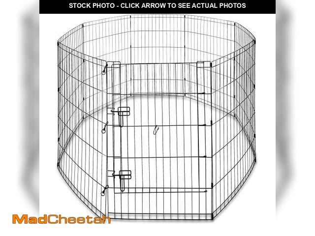 Lot 74-12526024 - (MINOR DAMAGE) Vibrant Life Portable Wire Play Pen for Pets, Customizable, Foldable, 8 Panels, One D...