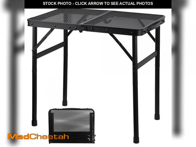 Lot 74-12216326 - GREGIN Camping Table with Mesh Desktop, Lightweight &amp; Portable Small Folding Grill Table, Height...