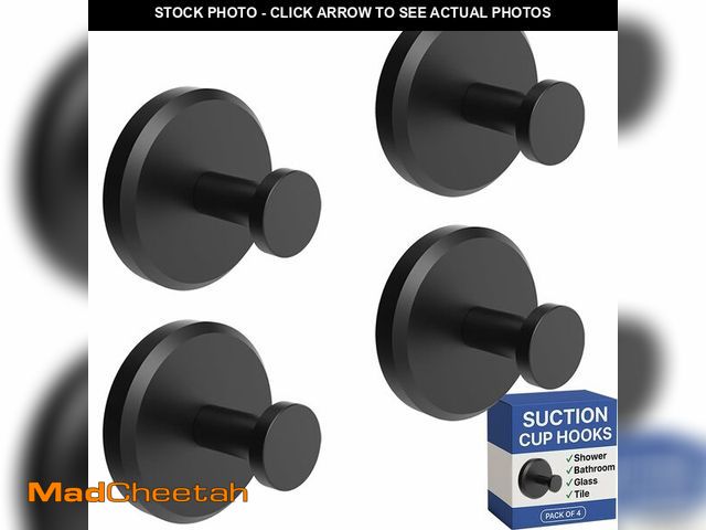 Lot 74-14148459 - HOME SO Suction Cup Hooks for Shower &amp; Bathroom Towel Holder 4-Pack Ã¢â¬â Suction Cups Hooks ...