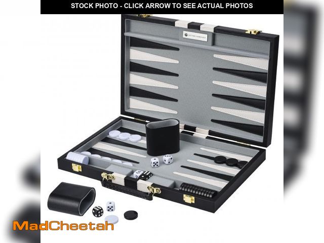 Lot 74-12049394 - Get The Games Out Backgammon Set, Classic Board Game Case, 2 Players, Includes Strategy &amp; Tip Gu...