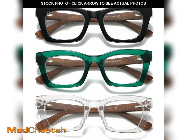Lot 74-14060483 - Hubeye Square Reading Glasses for Women Men Blue Light Blocking Computer Fashion Style Readers with ...