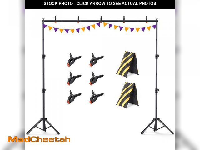 Lot 74-12433145 - Backdrop Stand 10x7.5ft, Height Adjustable and Width Adjustable Backdrop Stand, Back Drop Stand for ...