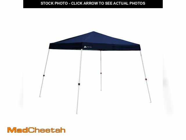 Lot 74-14217983 - Ozark Trail 10' x 10' Instant Slant Leg Pop-up Outdoor Canopy, Navy - UNUSED