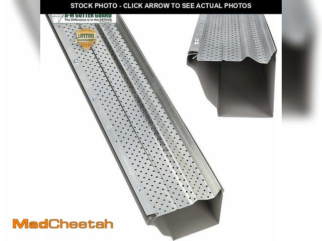 Lot 74-13696247 - A-M Gutter Guard â Premium Heavy-Duty Lifetime Quality Aluminum - Leaf &amp; Debris Protection, (5...