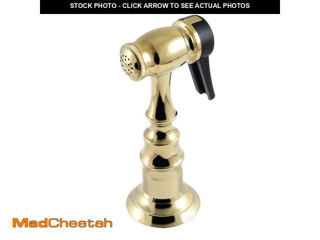 Lot 74-12308833 - Kingston Brass KBSPR12 Made to Match Kitchen Side Sprayer, Polished Brass - UNUSED