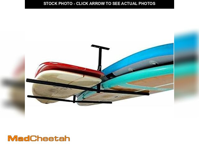 Lot 74-13069134 - StoreYourBoard Paddleboard &amp; Surfboard Ceiling Rack Ã¢â¬â Adjustable SUP Rack for Garage Ceil...