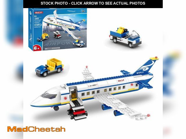 Lot 74-13967080 - WINGIFT 510 Pcs City Passenger Airplane Building Set, 6 IN1 Plane Building Blocks Toys, STEM Aircraf...