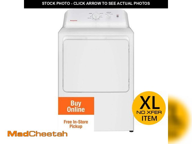 Lot 74-12745864 - Hotpoint 6.2 cu. ft. vented Electric Dryer in White with Auto Dry - USED