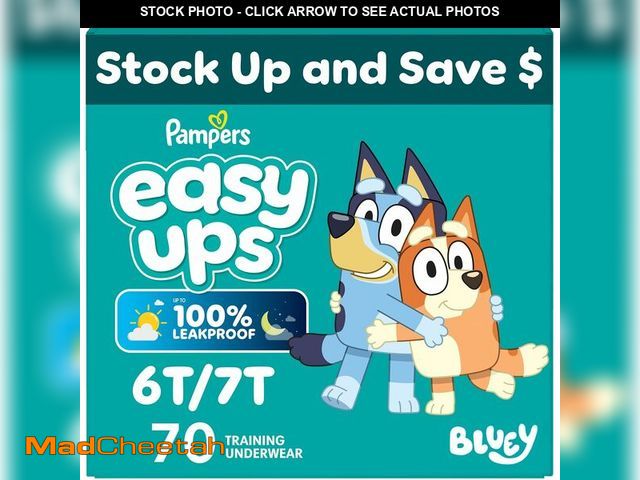 Lot 74-14304832 - Easy Ups Girls &amp; Boys Potty Training Pants, Size 8 (6T7T), 70 Count, Bluey Absorbent Training Un...