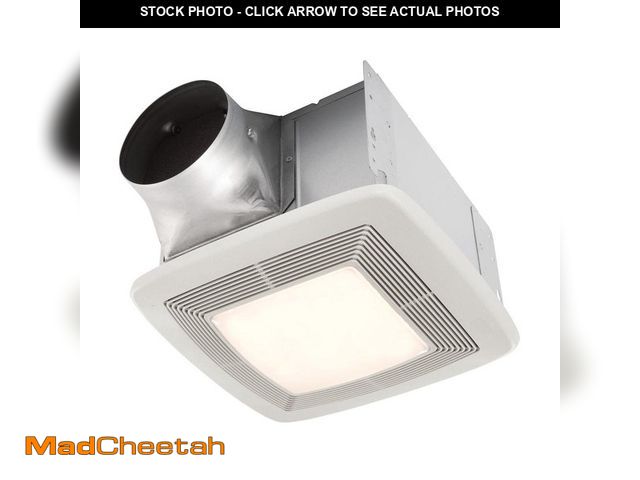 Lot 74-14275291 - Broan-NuTone QT Series Quiet 130 CFM Ceiling Bathroom Exhaust Fan with Light and Night Light, 1.5 So...