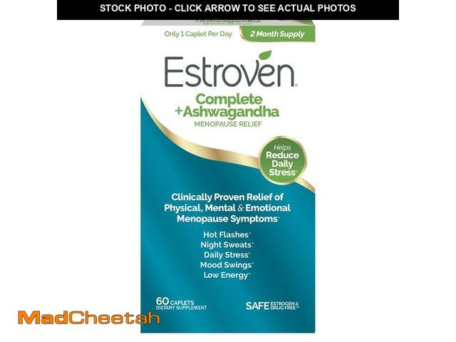Lot 74-12711622 - Estroven Complete + Ashwagandha Multi-Symptom Menopause Supplement for Women - 60 Ct. - Clinically P...