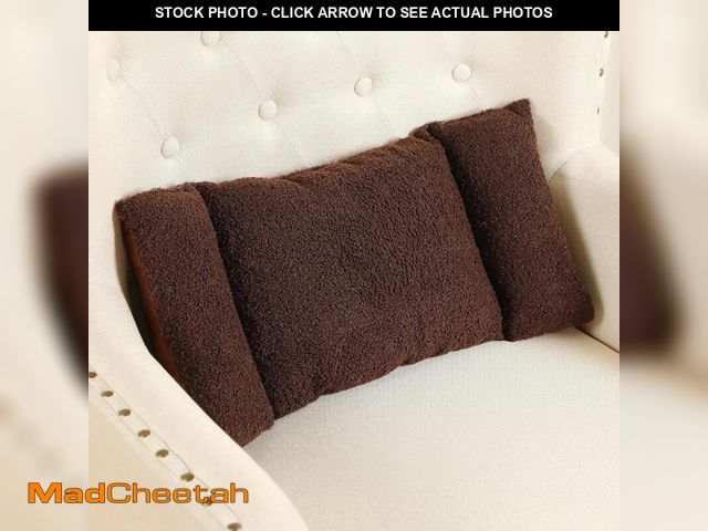 Lot 74-12330917 - Queekay Fleece Lumbar Support Pillow 3 Section Back Pillow Office Chair for Back Support Comfortable...