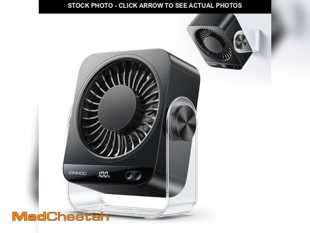 Lot 74-14382133 - KIMMOO Desk Fan for Bedroom, Rechargeable USB Turto Table Fan, 199 Speeds, 270ÃÂ° Rotating, Quiet S...