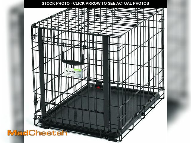 Lot 74-12664508 - MidWest Homes for Pets Small Ovation Single Door Folding Dog Crate, 24-Inches, Space-Saving Patented...