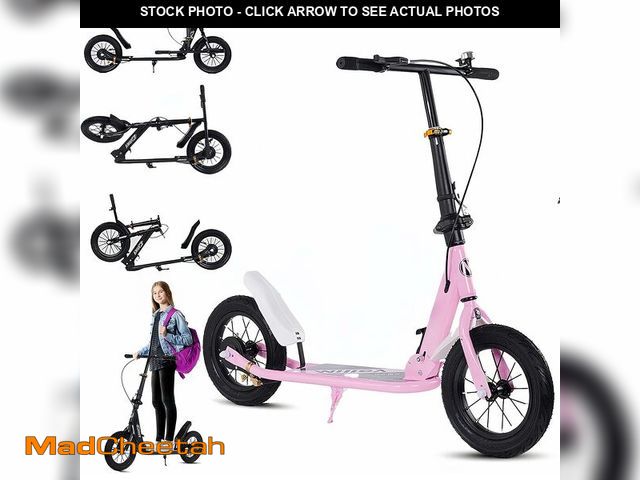 Lot 74-12669084 - Big Wheel Scooter - Foldable Kick Scooter with Handbrake, 150 kg Load Capacity, Durable and Safe Des...