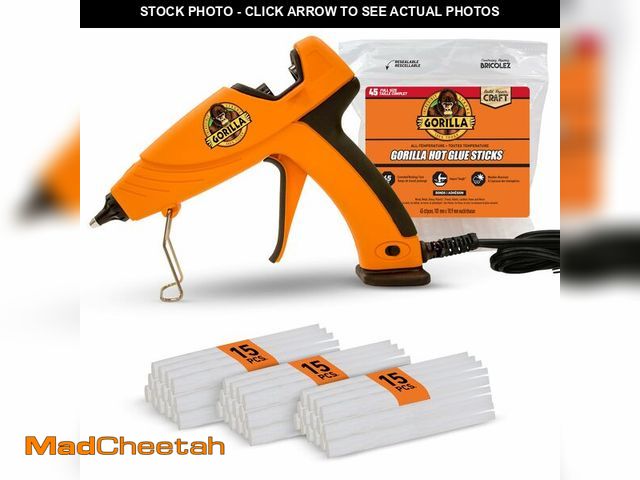 Lot 74-14147941 - Gorilla Hot Glue Gun Kit (Pack of 1 Full Size Hot Glue Gun and 45 Sticks) - Dual Temp, Precision Noz...
