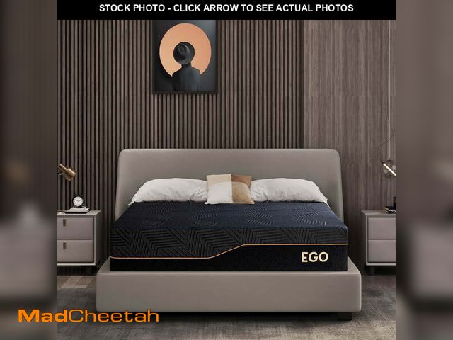 Lot 74-12577901 - MLILY Ego Black Firm Cooling Gel Memory Foam Mattress, 14 inch Queen Mattress in a Box - UNUSED