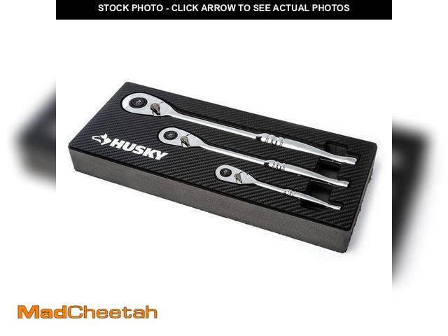 Lot 74-13691770 - *ONE RATCHET ONLY* Husky 144-Position Ratchet Set with EVA Tray (3-Piece) *ONE RATCHET ONLY*  - UNUS...